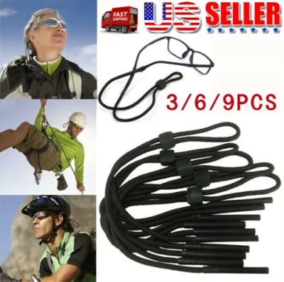 3/6/9 Pack Glasses Strap Neck Cord Sunglass Eyeglass Holder Strap Nylon Retainer