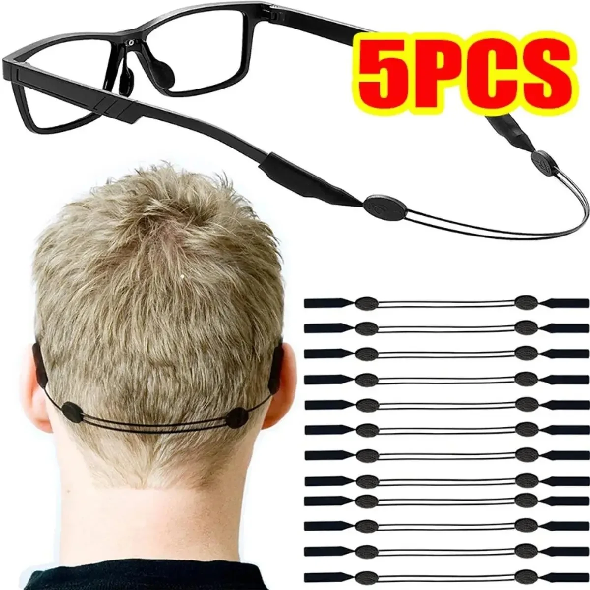 5× Sports Sunglasses Neck Cord Strap Eyeglass Glasses String Lanyard Holder US